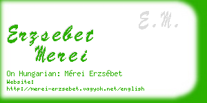erzsebet merei business card