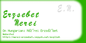 erzsebet merei business card